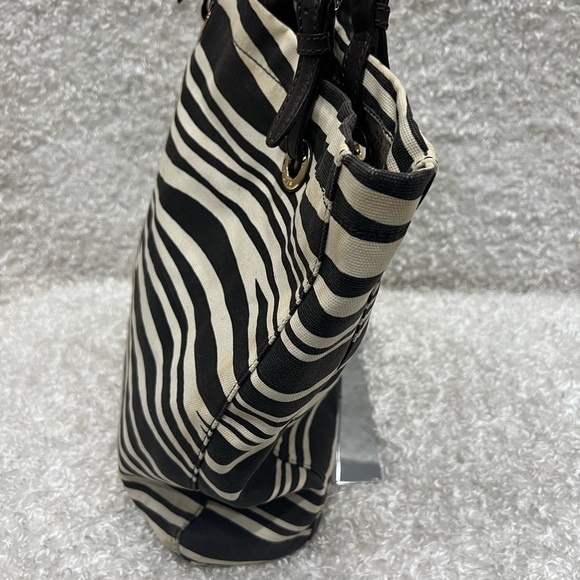 Michael Kors MK Canvas Tote in Zebra Print - Picture 9 of 16